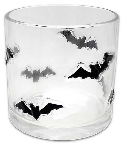 ZauberDeko Windlicht Windlicht Transparent Fledermaus Schwarz günstig online kaufen