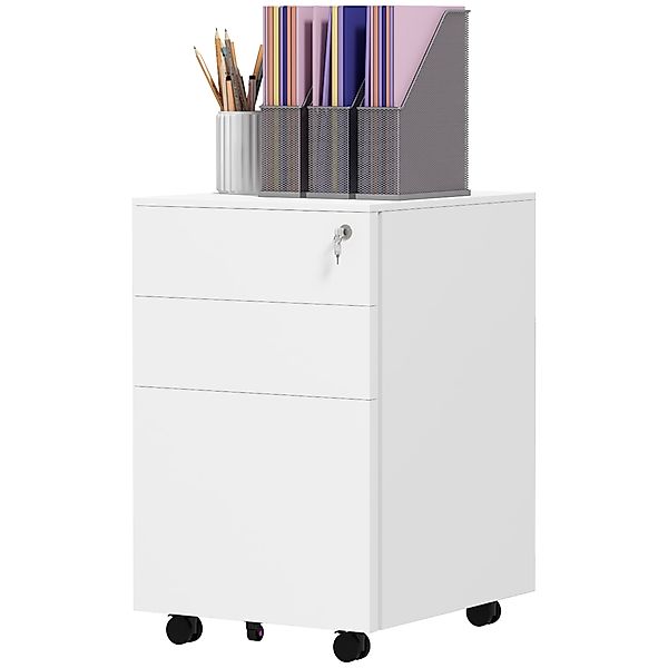 Vinsetto Rollcontainer Aktenschrank mit 3 Schubladen günstig online kaufen