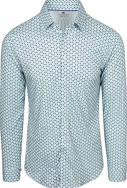 DESOTO Hemd Druck Turquoise - Größe M günstig online kaufen