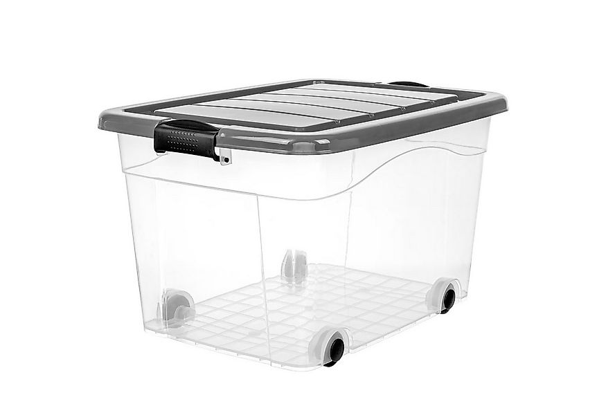 KONZEPT Stapelbox Aufbewahrungsbox 40L mit Deckel & hochwertigen Rollen – b günstig online kaufen