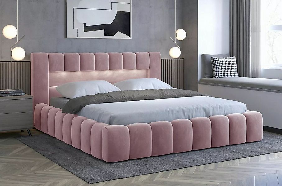 yourhouse24 Polsterbett Lamica Holzrahmen Bett Doppelbett Bettgestell Latte günstig online kaufen