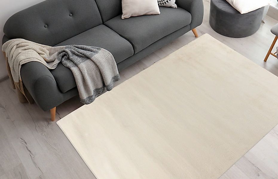 me gusta Teppich »Rabbit Prime 125«, rechteckig, 18 mm Höhe, Kaninchenfell günstig online kaufen