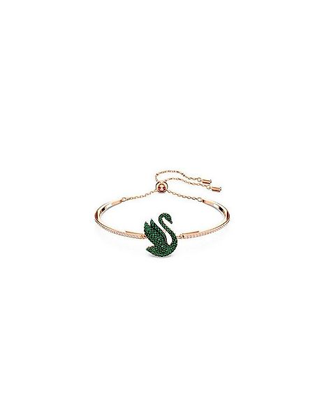 Swarovski Armband Swan bangle, Swan, Green, Rose gold-tone plated günstig online kaufen