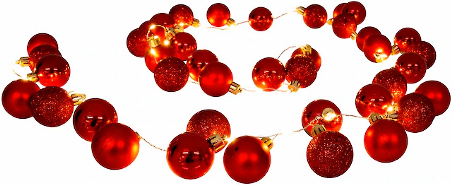 näve Lichterkette »LED-Outdoor-Weihnachtslichterkette, Weihnachtsdeko rot a günstig online kaufen