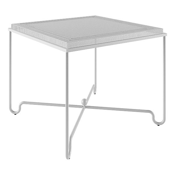Gubi - Tropique Gartenesstisch 90x90cm - weiß/seidenmatt/Tischplatte 6cm/Lx günstig online kaufen