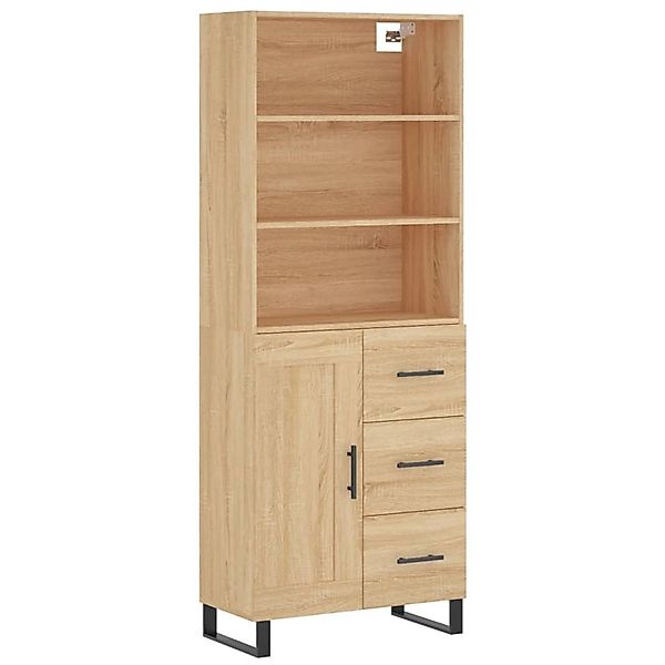 vidaXL Highboard Sonoma-Eiche 69,5x34x180 cm Holzwerkstoff 3190048 günstig online kaufen