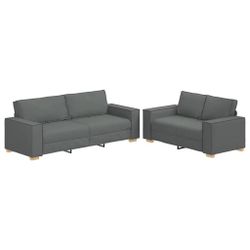 vidaXL Sofa 2-tlg. Sofagarnitur mit Kissen günstig online kaufen