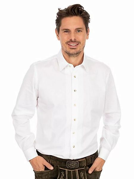 Almsach Trachtenhemd Hemd Liegenkragen LF182 weiß (Slim Fit) günstig online kaufen