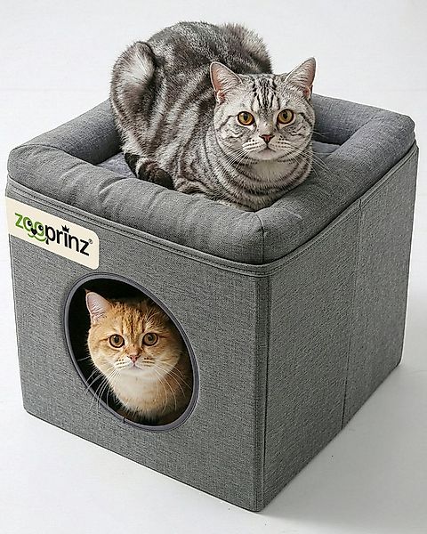 Zooprinz Katzenhaus Katzenhöhle Milo mit Liegefläche und Wendekissen, faltb günstig online kaufen