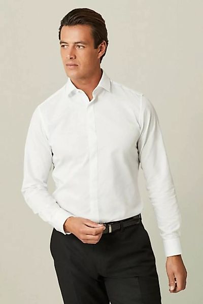 Next Langarmhemd Hemd mit verdeckter Knopfleiste Slim Fit (1-tlg) günstig online kaufen