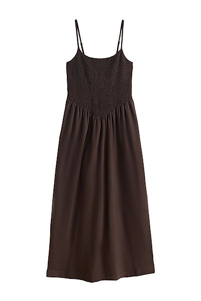 Next Maxikleid Gerafftes Maxi-Trägerkleid mit eckigem Ausschnitt (1-tlg) günstig online kaufen