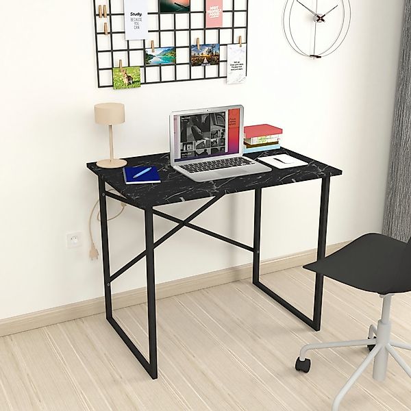 en.casa Schreibtisch, »Tjeldsund« Computertisch 75x90x60cm Marmor, günstig online kaufen
