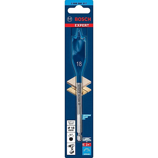 Bosch Expert Selfcut Flachfräsbohrer für Holz Ø 18 mm x 152 mm günstig online kaufen