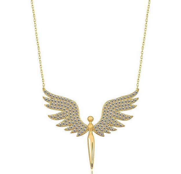 Einzelstück Kette mit Anhänger Schutzengel Halskette 925 Sterling Silber I günstig online kaufen