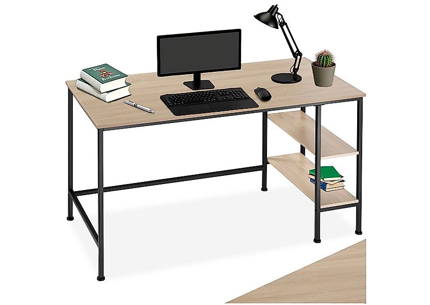 tectake Schreibtisch Computertisch Donegal 140x60x76,5cm (1-St., 1 tlg), Sc günstig online kaufen