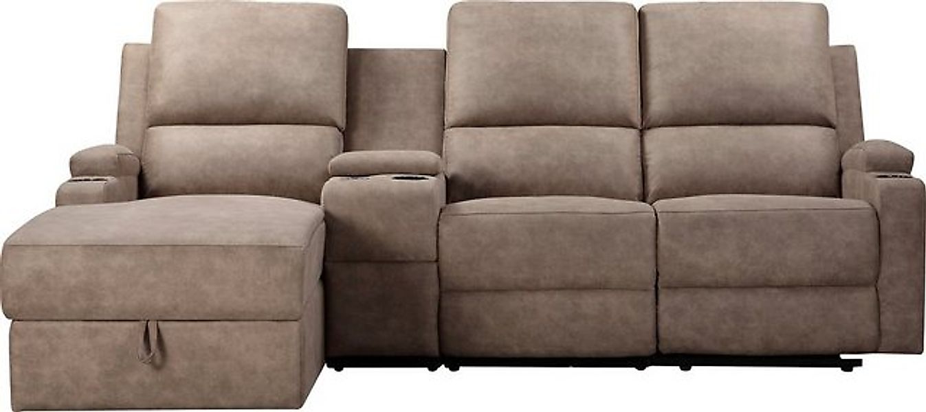 Home affaire Ecksofa Napori Multimediasofa, 3er Kinosessel XXL, L-Form, Kin günstig online kaufen