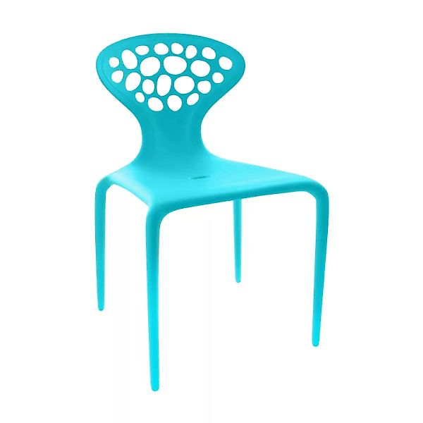 Moroso - Supernatural Stuhl mit Löchern - türkis Pant. 7467/matt/BxHxT 49x8 günstig online kaufen