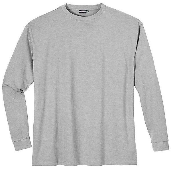 ADAMO Langarmshirt Adamo Langarmshirt Basic Übergröße hellgrau melange günstig online kaufen