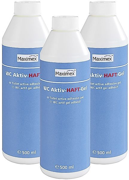Maximex WC-Reiniger "Aktiv-Haftgel" 3x500 ml, flüssiger WC-Reiniger für hyg günstig online kaufen