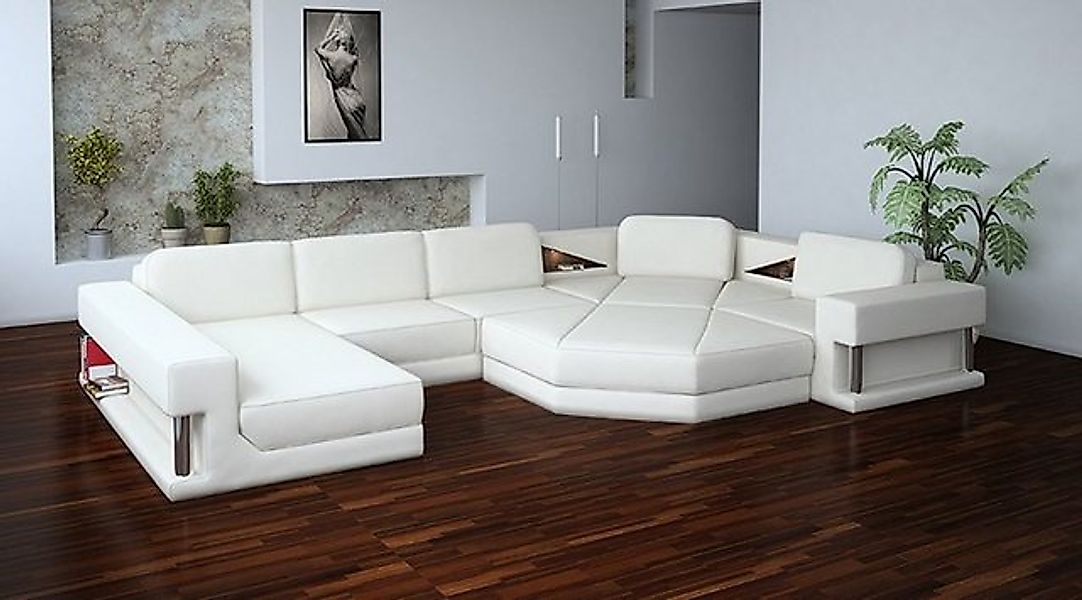 JVmoebel Ecksofa mit USB Couch Polster Leder Sofa Garnitur Wohnlandschaft W günstig online kaufen