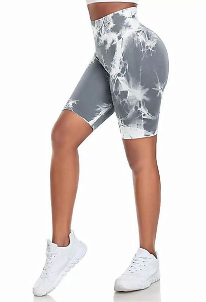 SEGUEN Leggings Bequeme Stretch-Yogahose mit hohem Bund (Tie Dye Yoga Short günstig online kaufen