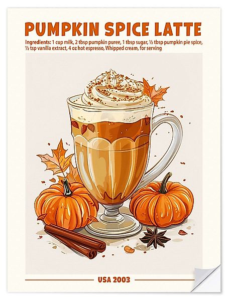 Posterlounge Poster TAlex, Pumpkin Spice Latte, günstig online kaufen