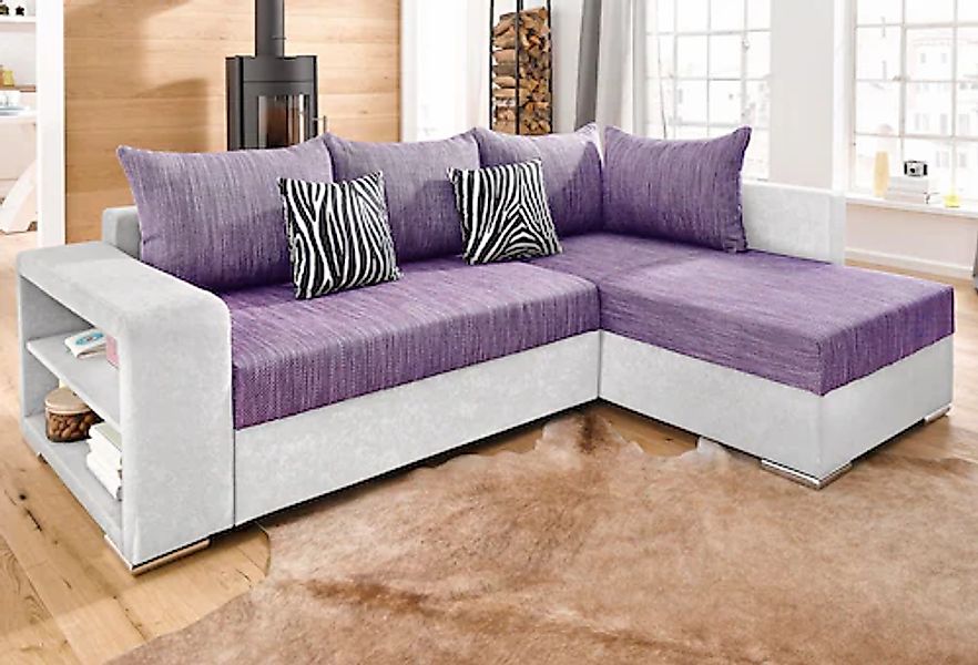 COLLECTION AB Ecksofa »John L-Form« mit Bettfunktion, wahlweise mit Federke günstig online kaufen