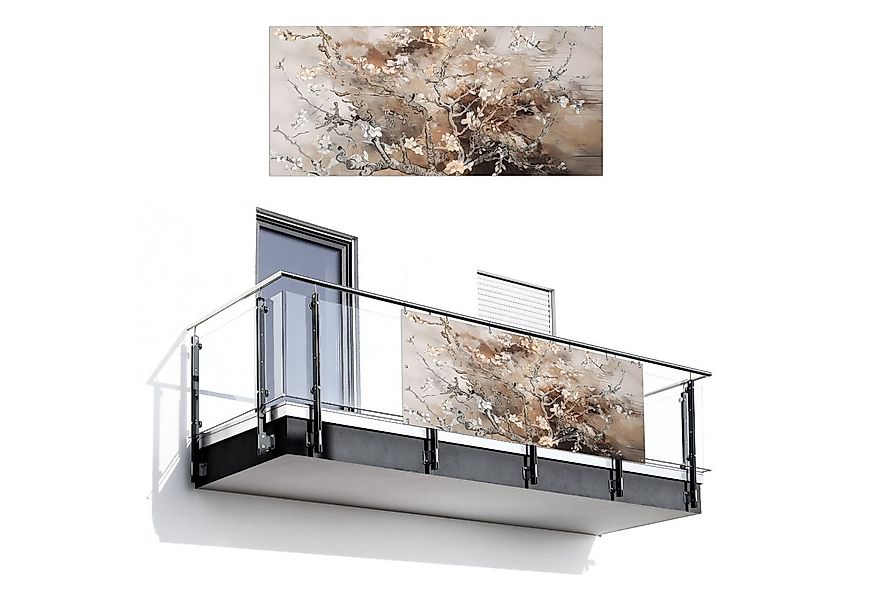 MuchoWow Balkonsichtschutz Mandelblüte - Kunst - Van Gogh - Beige - Abstrak günstig online kaufen