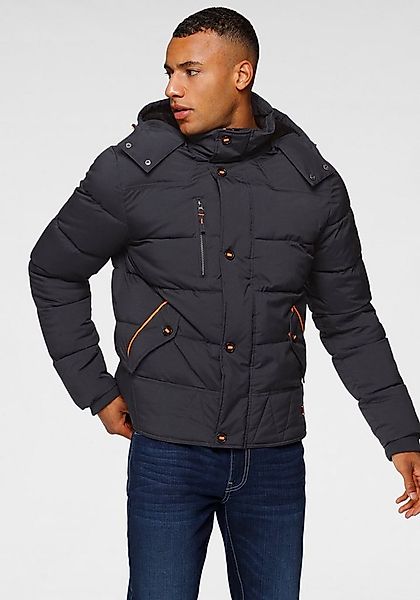 Bruno Banani Steppjacke mit Kapuze Winterjacke mit Fellimitat und abnehmbar günstig online kaufen