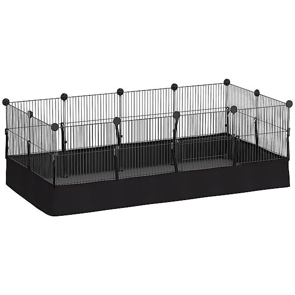 PawHut Freigehege, Freilaufgehege für Kaninchen, Laufstall mit 12 Paneel, w günstig online kaufen