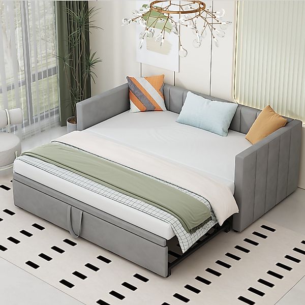 Odikalo Schlafsofa Polsterbett Ausziehbar 90/180*200cm Lattenrosten günstig online kaufen