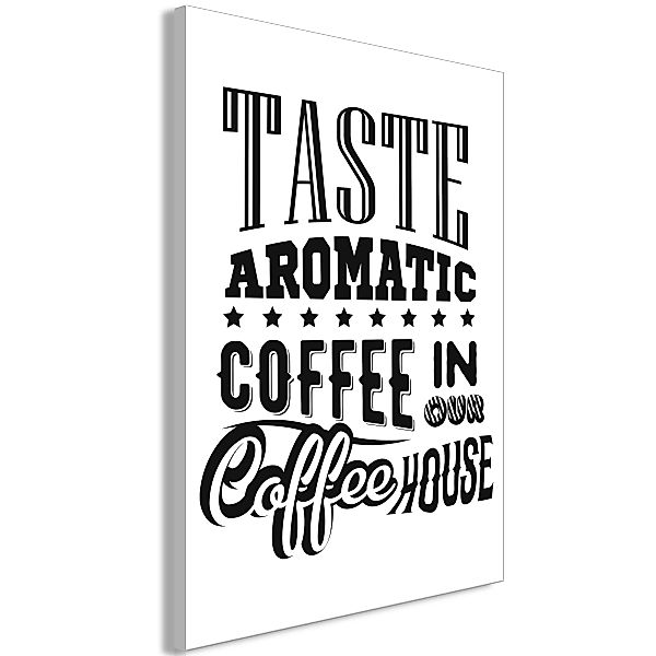 Wandbild - Taste Aromatic Coffee in Our Coffee House (1 Part) Vertical günstig online kaufen