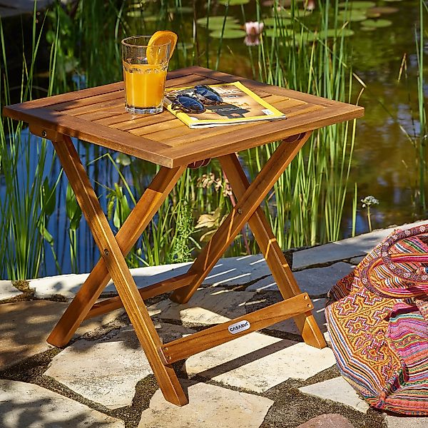 Gartentisch geöltes Akazienholz 46x46cm klappbar günstig online kaufen