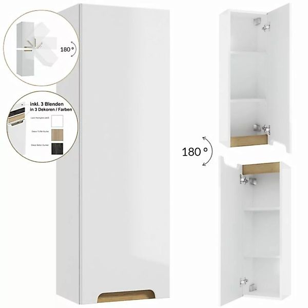 Lomadox Badezimmer Hängeschrank / Hochschrank drehbar um 180° SOFIA-107 in günstig online kaufen