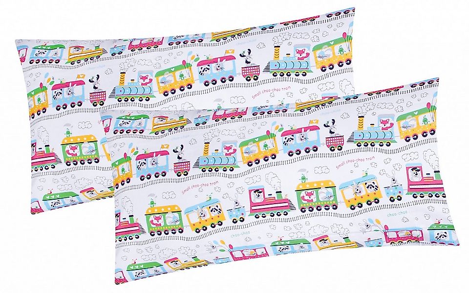 Heubergshop Kissenbezug, (2 Stück), 2er Set 40x80cm Lokomotive Zug Kinder K günstig online kaufen