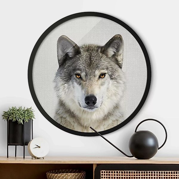 Rundes Gerahmtes Bild Wolf Wendelin günstig online kaufen