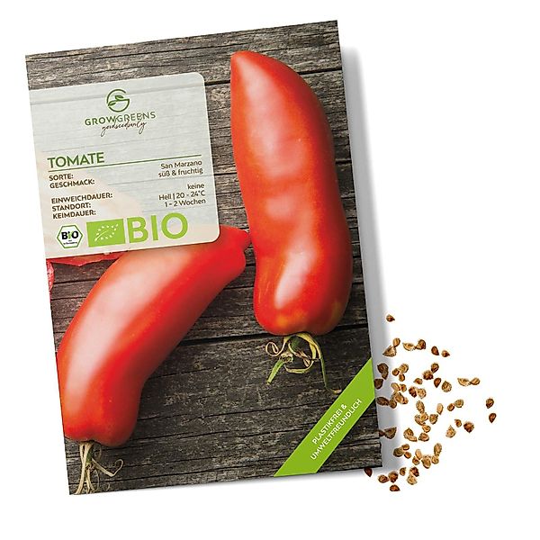 Growgreens Gemüsesamen BIO Tomatensamen (San Marzano) günstig online kaufen