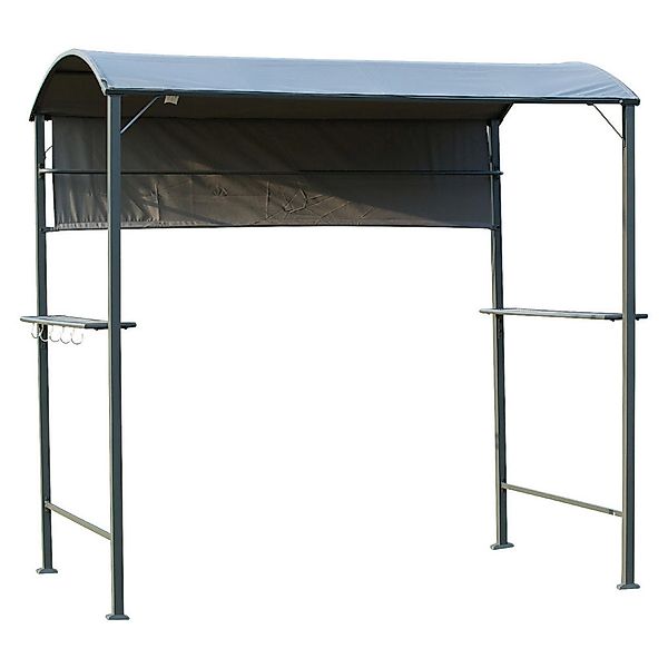 Outsunny Grillpavillon schwarz Metall B/H/L: ca. 138x216x218 cm günstig online kaufen