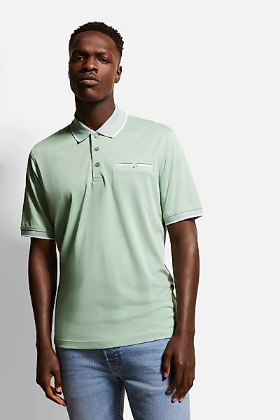 bugatti Poloshirt farbliche Akzente an Kragen, Brusttasche und Ärmelsaum günstig online kaufen