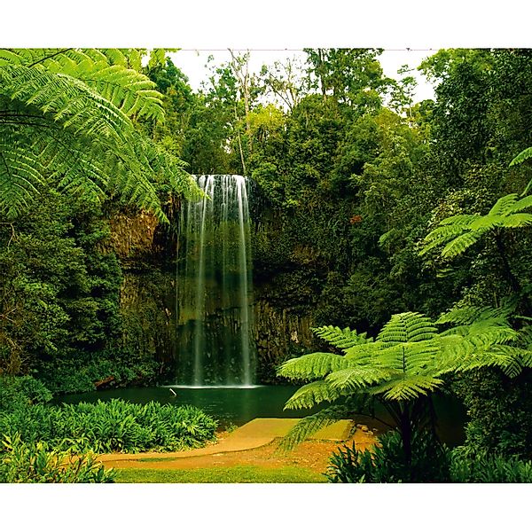 Sanders & Sanders Fototapete Wasserfall Grün 360 x 270 cm 600460 günstig online kaufen