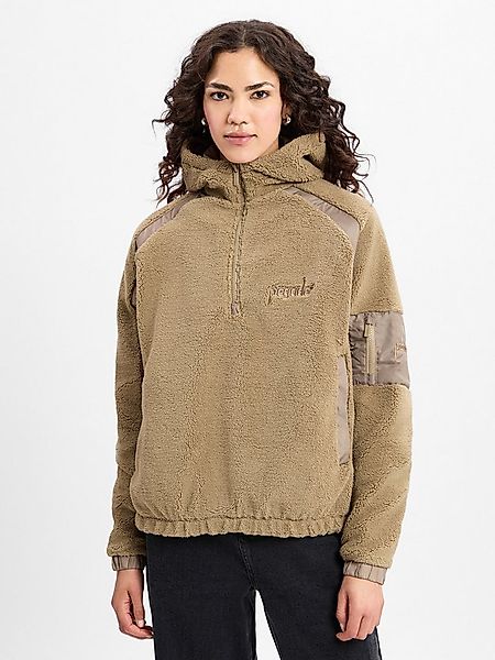PEGADOR Sweatjacke Bonny Teddy Fabric Mix Halfzip günstig online kaufen
