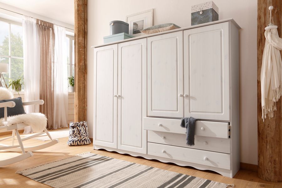 Home affaire Wäscheschrank "Minik" mit geschwungenem Fußsockel, in drei ver günstig online kaufen