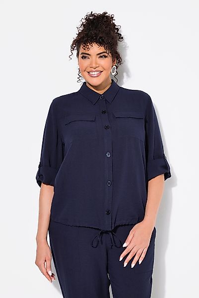 Ulla Popken Sommerjacke Jacke Hemdkragen Knöpfe günstig online kaufen