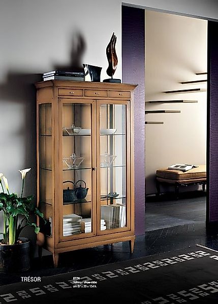 JVmoebel Vitrine Vitrine Massiv Holz Möbel Glas Schrank Schränke Vitrinen W günstig online kaufen