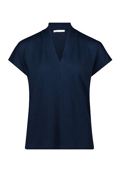 Betty&Co Kurzarmshirt Betty & Co Casual-Shirt mit V-Ausschnitt (1-tlg) Stru günstig online kaufen