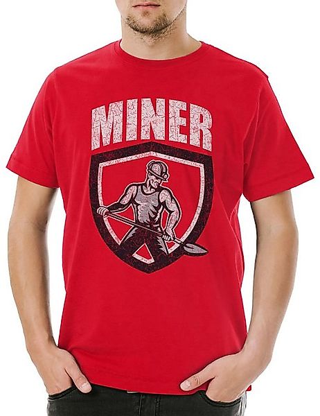 Urban Backwoods Print-Shirt Urban Backwoods Miner II Herren T-Shirt Rot Grö günstig online kaufen