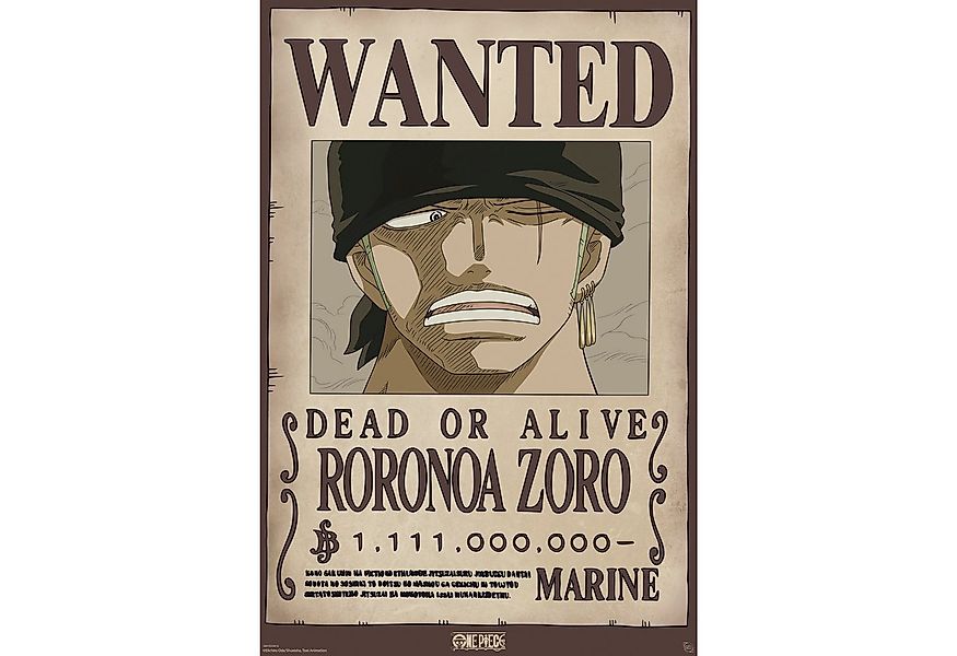 GB eye Poster One Piece Poster Wanted Roronoa Zoro Wano 61 x 91,5 cm günstig online kaufen