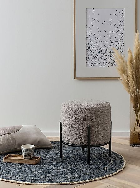 SalesFever Polsterhocker, mit Design-Gestell aus schwarzem günstig online kaufen