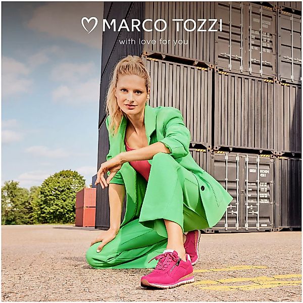 MARCO TOZZI Keilsneaker, Freizeitschuh, Halbschuh, Schnürschuh in veganer V günstig online kaufen