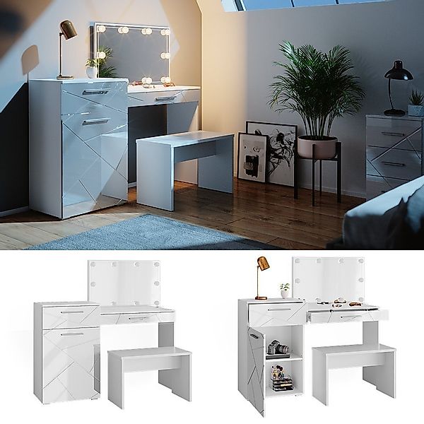Vicco Schminktisch Irma, Weiß, 135 cm günstig online kaufen